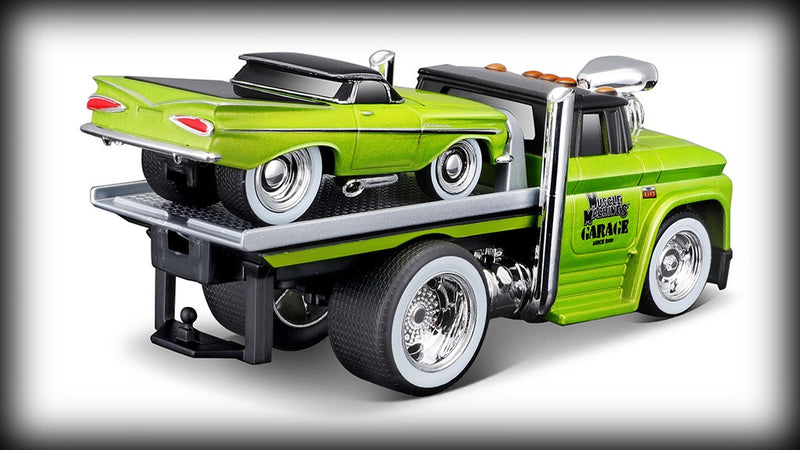 Chargez l&#39;image dans la visionneuse de la galerie, &lt;tc&gt;Chevrolet C60 FLATBED 1966 + Chevrolet EL CAMINO 1959 Nr.07 MAISTO 1:64&lt;/tc&gt;
