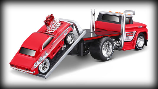 Chevrolet C60 FLATBED 1966 + Chevrolet Camaro SS 1969 Nr.02 MAISTO 1:64 (6836503150697)