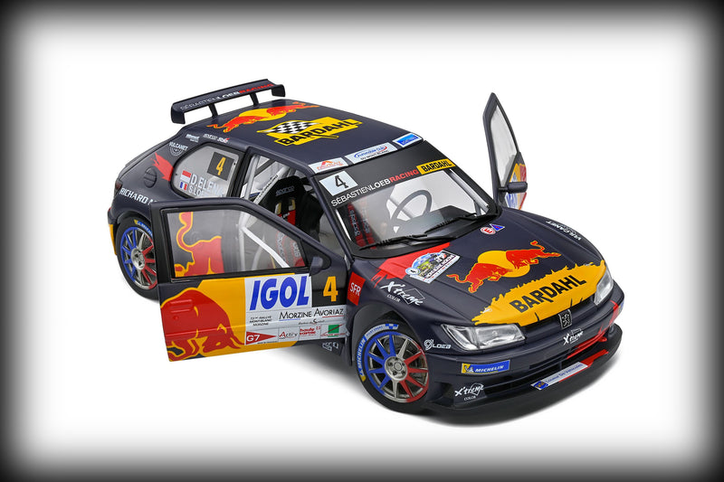 Laad de afbeelding in de Gallery-viewer, Peugeot 306 MAXI BLACK RALLY DU MONT BLANC 2021 SOLIDO 1:18
