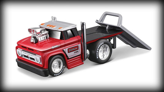 Chevrolet C60 FLATBED 1966 + Chevrolet Camaro SS 1969 Nr.02 MAISTO 1:64 (6836503150697)