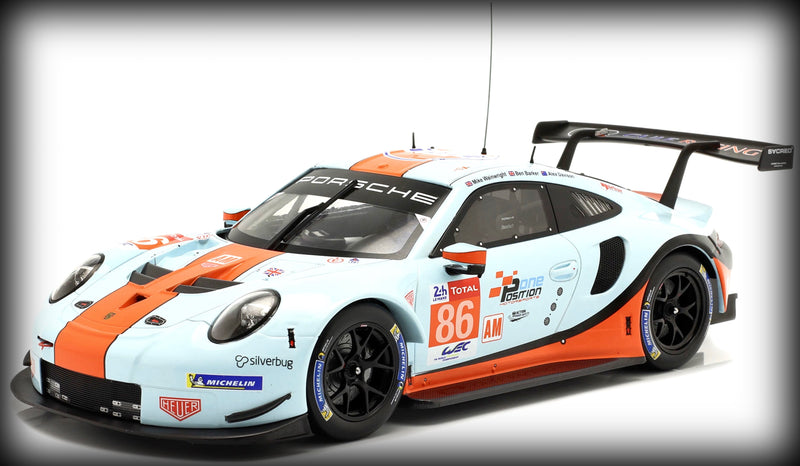 Load image into Gallery viewer, Porsche 911 (991) RSR GULF Nr.86 2018 IXO 1:18
