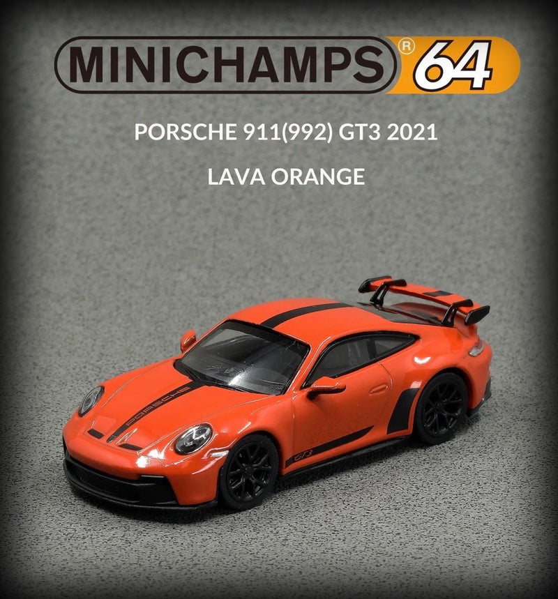 Laad de afbeelding in de Gallery-viewer, Porsche 911 (992) GT3 2021 MINICHAMPS 1:64

