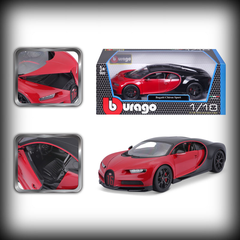 Load image into Gallery viewer, Bugatti CHIRON SPORT Nr.16 BBURAGO 1:18 (6801446502505)
