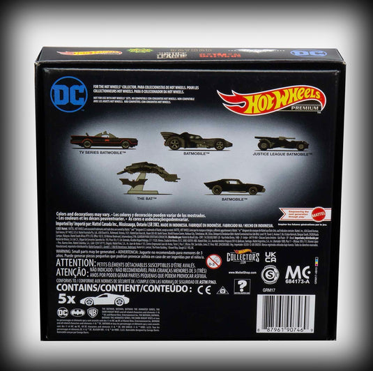 <tc>Coffret de 5 voitures Batman Batmobile HOT WHEELS 1:64</tc>