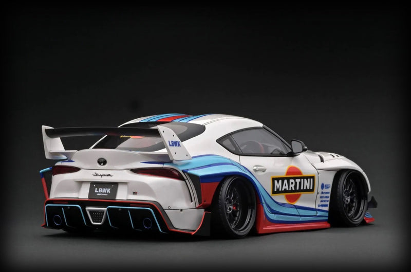 Laad de afbeelding in de Gallery-viewer, &lt;tc&gt;Toyota SUPRA MARTINI (A90) LB-WORKS IGNITION MODEL 1:18&lt;/tc&gt;
