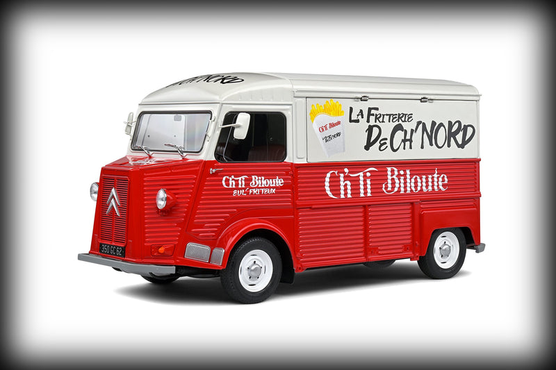 Laad de afbeelding in de Gallery-viewer, &lt;tc&gt;Citroën Type HY Friterie Ch&#39;ti Biloute 1969 SOLIDO 1:18&lt;/tc&gt;

