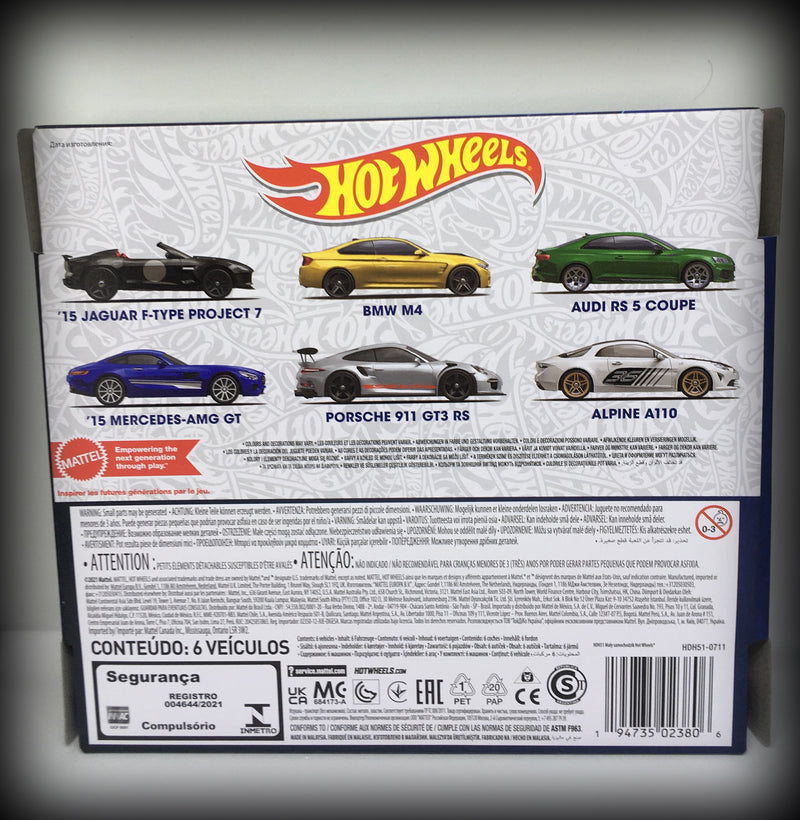 Chargez l&#39;image dans la visionneuse de la galerie, &lt;tc&gt;European Themed 6-pack HOT WHEELS 1:64&lt;/tc&gt;
