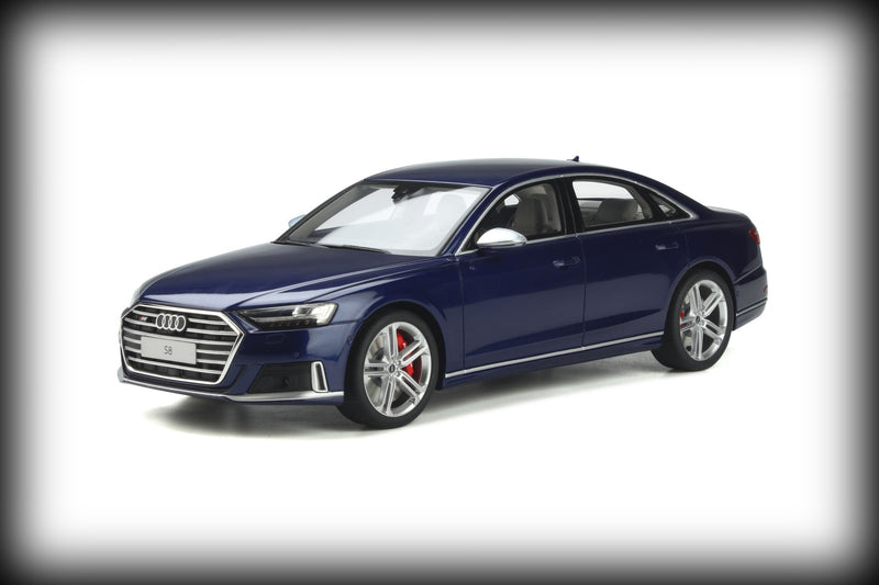Laad de afbeelding in de Gallery-viewer, &lt;transcy&gt;Audi S8 (D5) Navarra Blue 2020 GT SPIRIT 1:18&lt;/transcy&gt;
