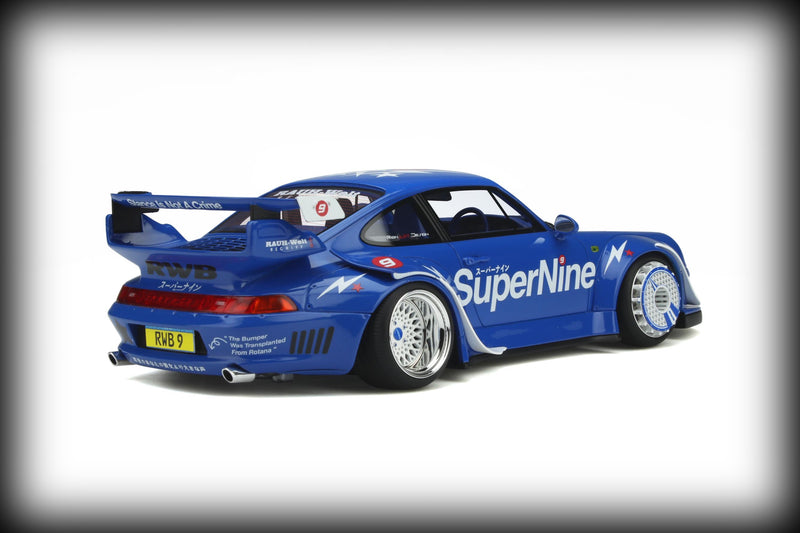 Laad de afbeelding in de Gallery-viewer, &lt;tc&gt;Porsche RWB Hong Kong Nr.9 SuperNine Blue 2019 GT SPIRIT 1:18&lt;/tc&gt;
