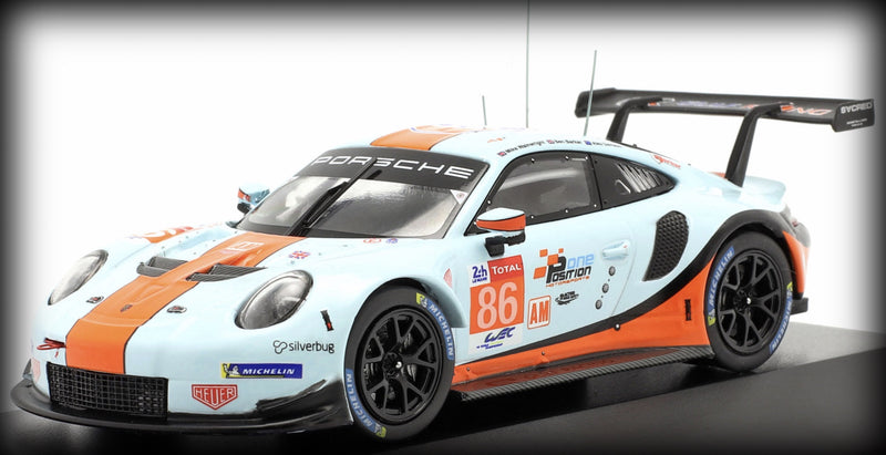 Load image into Gallery viewer, Porsche 911 (991) RSR GULF Nr.86 24H LE MANS 2018 IXO 1:43
