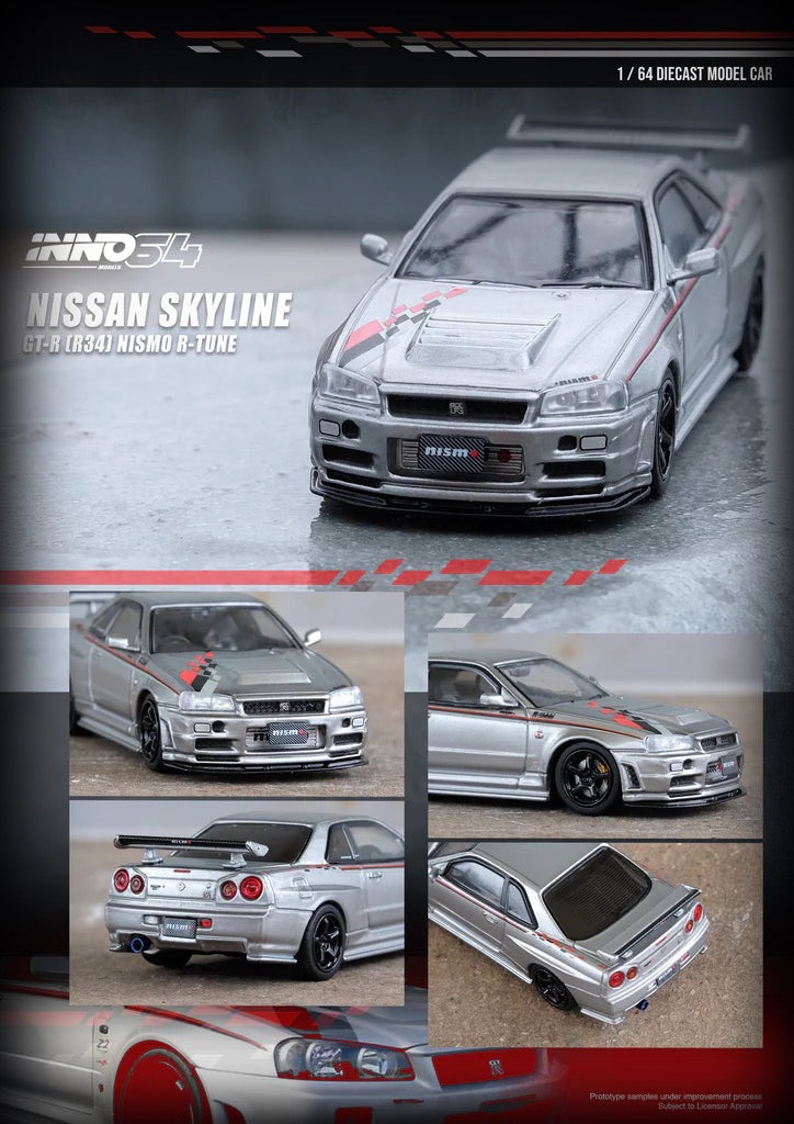 Chargez l&#39;image dans la visionneuse de la galerie, Nissan SKYLINE GT-R R3 R-Tune INNO64 Models 1:64
