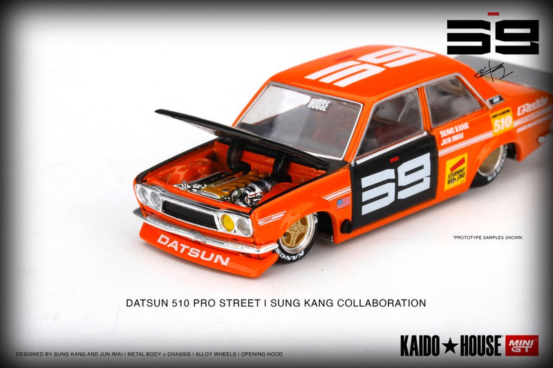 Chargez l&#39;image dans la visionneuse de la galerie, Datsun 510 Pro Street SK510 MINI GT 1:64

