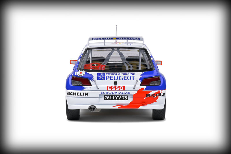 Laad de afbeelding in de Gallery-viewer, Peugeot 306 MAXI NACHTVERSIE RALLY MONTECARLO 1998 SOLIDO 1:18
