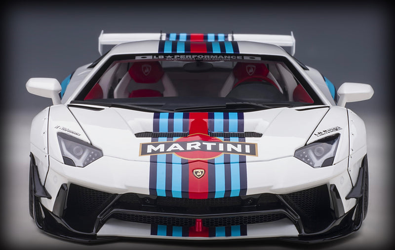 Load image into Gallery viewer, Lamborghini LIBERTY WALK LB-WORKS AVENTADOR (Martini Edition) AUTOart 1:18
