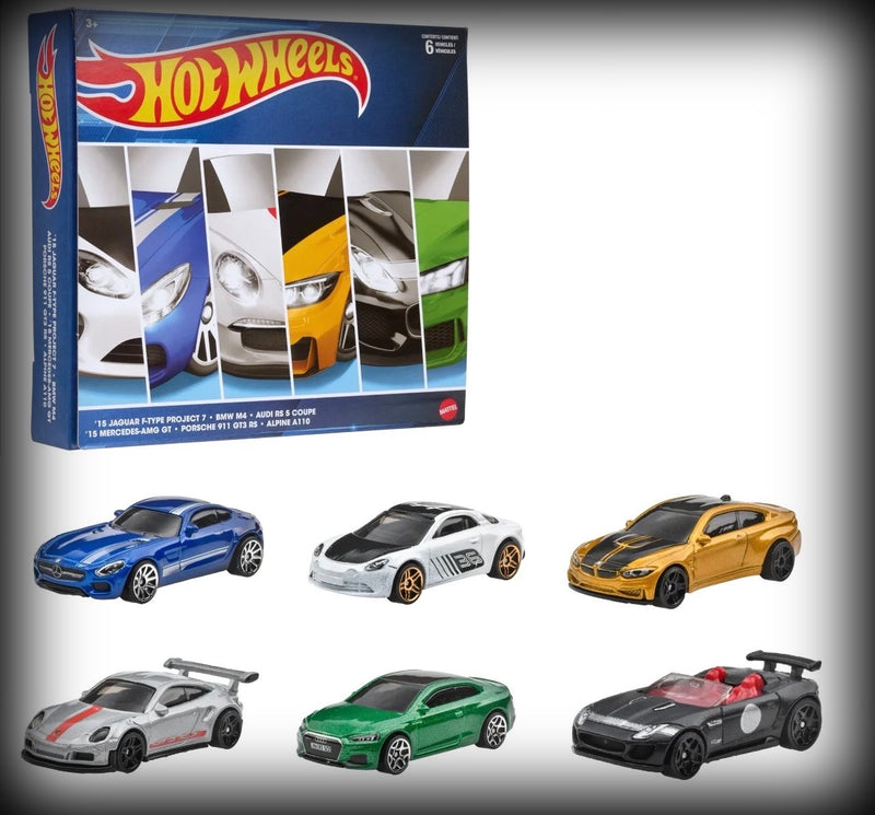 Chargez l&#39;image dans la visionneuse de la galerie, &lt;tc&gt;European Themed 6-pack HOT WHEELS 1:64&lt;/tc&gt;

