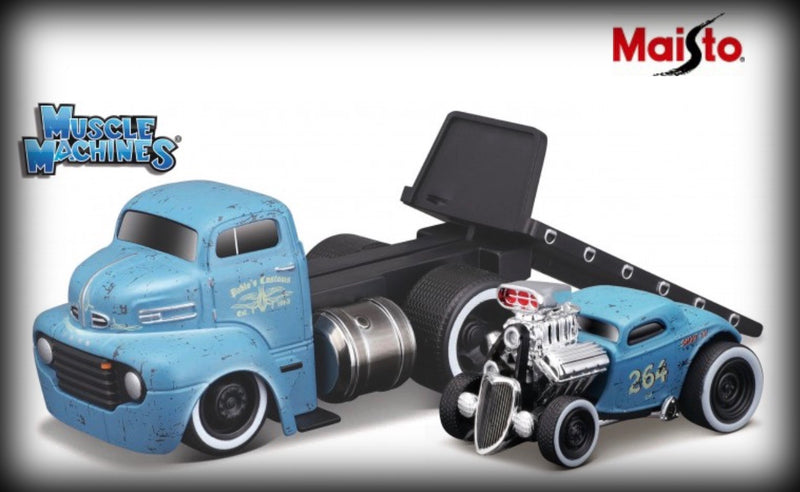 Laad de afbeelding in de Gallery-viewer, Ford COE 1950 + Ford 3W COUPE 1933 Nr.01 MAISTO 1:64 (6836478509161)
