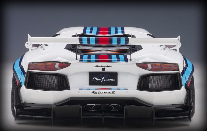 Load image into Gallery viewer, Lamborghini LIBERTY WALK LB-WORKS AVENTADOR (Martini Edition) AUTOart 1:18
