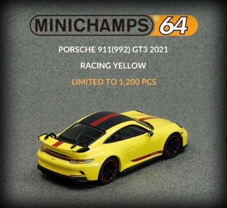 Laad de afbeelding in de Gallery-viewer, Porsche 911 (992) GT3 2021 MINICHAMPS 1:64
