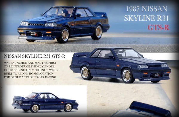 Chargez l&#39;image dans la visionneuse de la galerie, Nissan SKYLINE GTS-R R31 INNO64 Models 1:64
